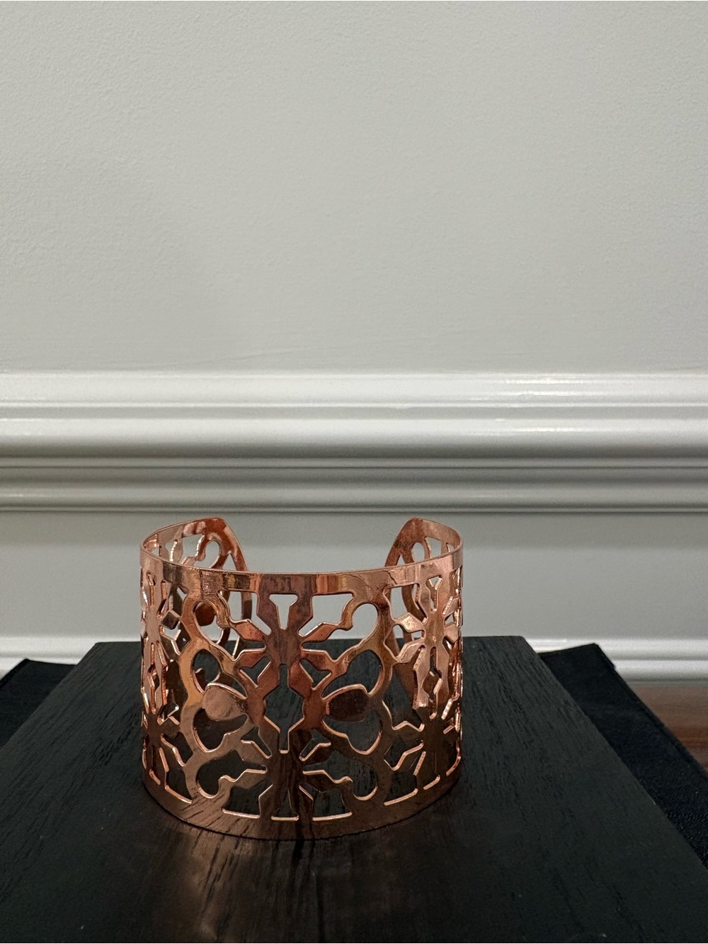 Decorative Copper Cutout Metal Cuff - Rose Copper Home Accent